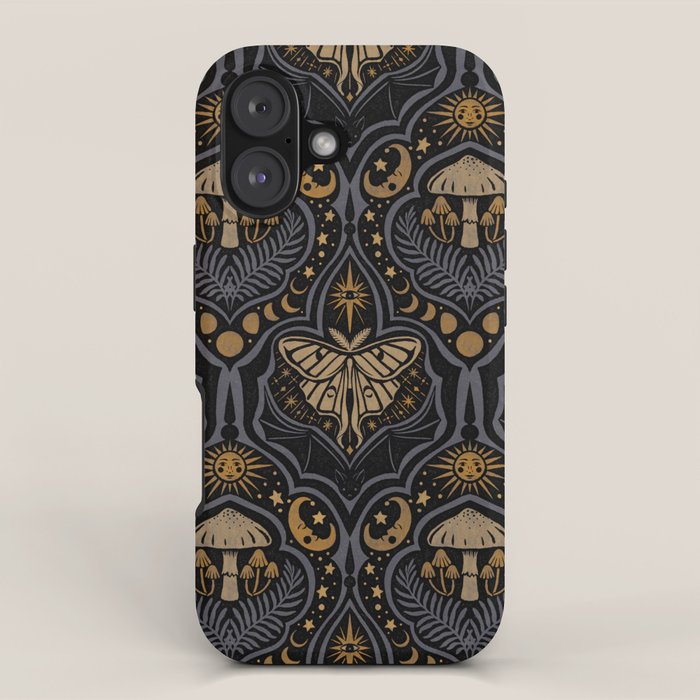 Celestial Forest Damask - Midnight iPhone Case Gallery Image 1