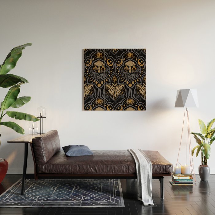 Celestial Forest Damask - Midnight Wood Wall Art Gallery Image 2