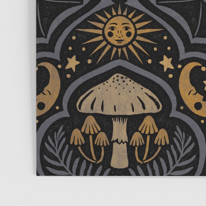 Celestial Forest Damask - Midnight Poster Gallery Image 3
