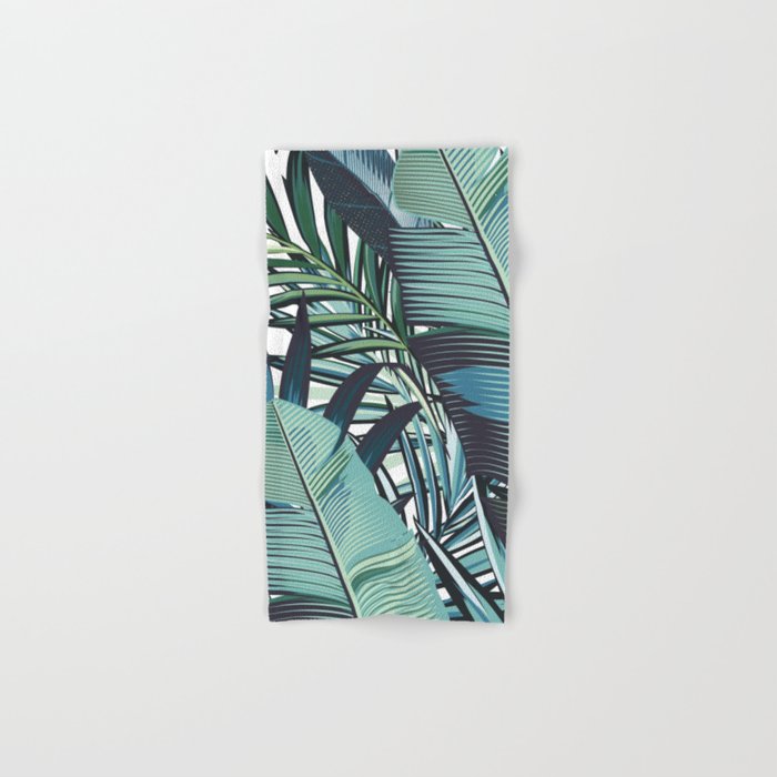 Tropical, Palm Trees, Green and Blue, Abstract Towels Gallery Image 1