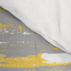 Colorful Stripes, Abstract Art, Yellow and Gray Comforter Gallery Image 4