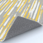 Colorful Stripes, Abstract Art, Yellow and Gray Rug Gallery Image 4