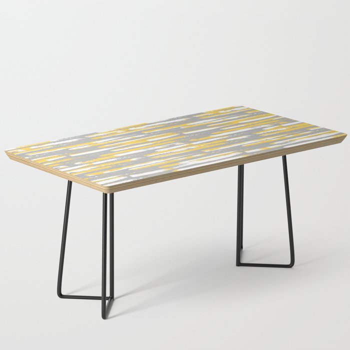Colorful Stripes, Abstract Art, Yellow and Gray Coffee Table Gallery Image 1
