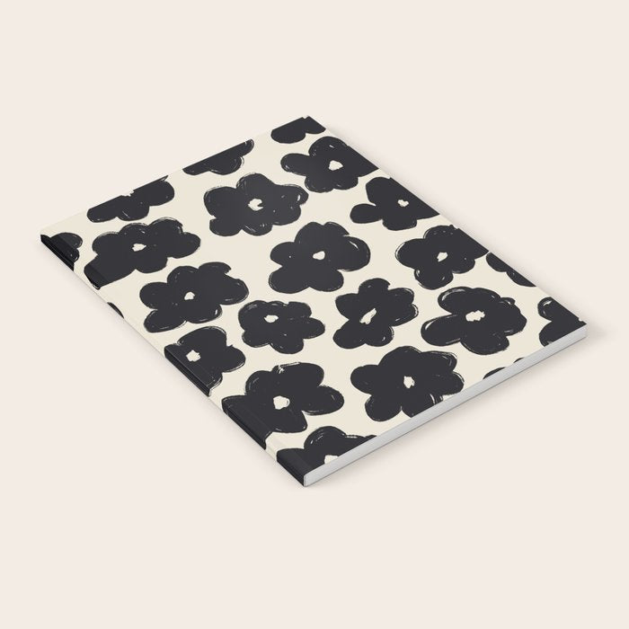 Daisies Pattern NO.1 | Black White Notebook Gallery Image 2