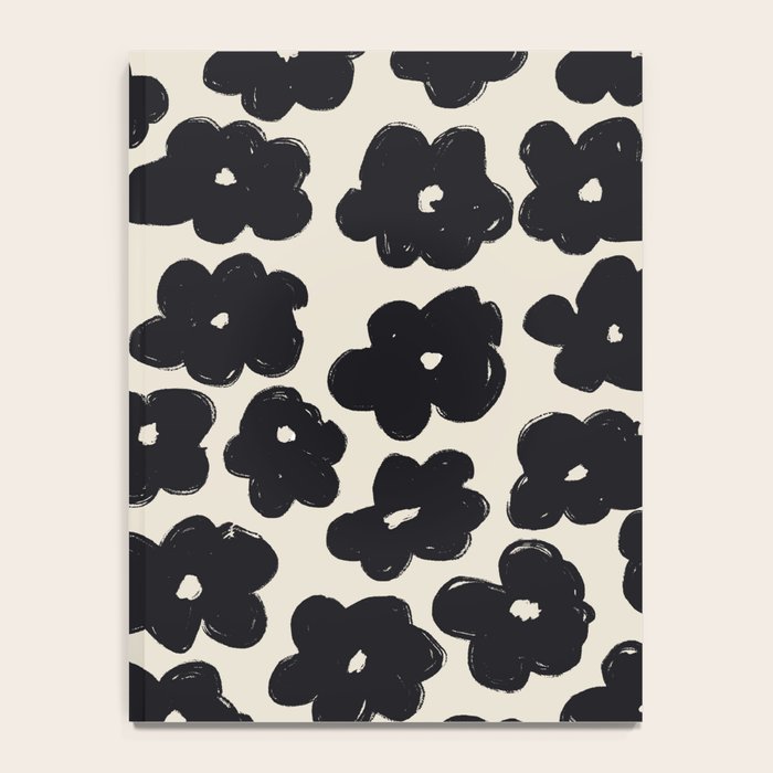 Daisies Pattern NO.1 | Black White Notebook Gallery Image 4