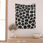 Daisies Pattern NO.1 | Black White Wall Tapestry Gallery Image 2