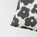 Daisies Pattern NO.1 | Black White Pillow Sham Gallery Image 4