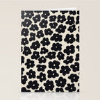 Daisies Pattern NO.1 | Black White Stationery Card Gallery Image 2