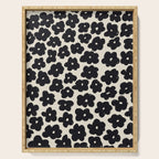 Daisies Pattern NO.1 | Black White Serving Tray Gallery Image 1