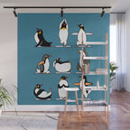 Penguin Yoga Wall Mural Gallery Image 1