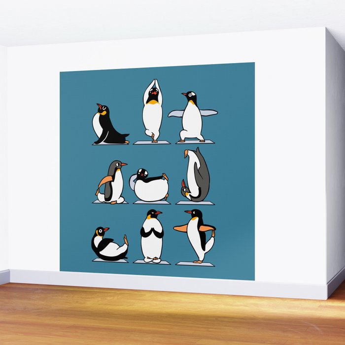 Penguin Yoga Wall Mural Gallery Image 2