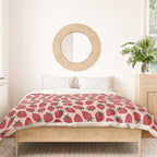 Gouache Strawberry in Pink Duvet Cover Gallery Image 3
