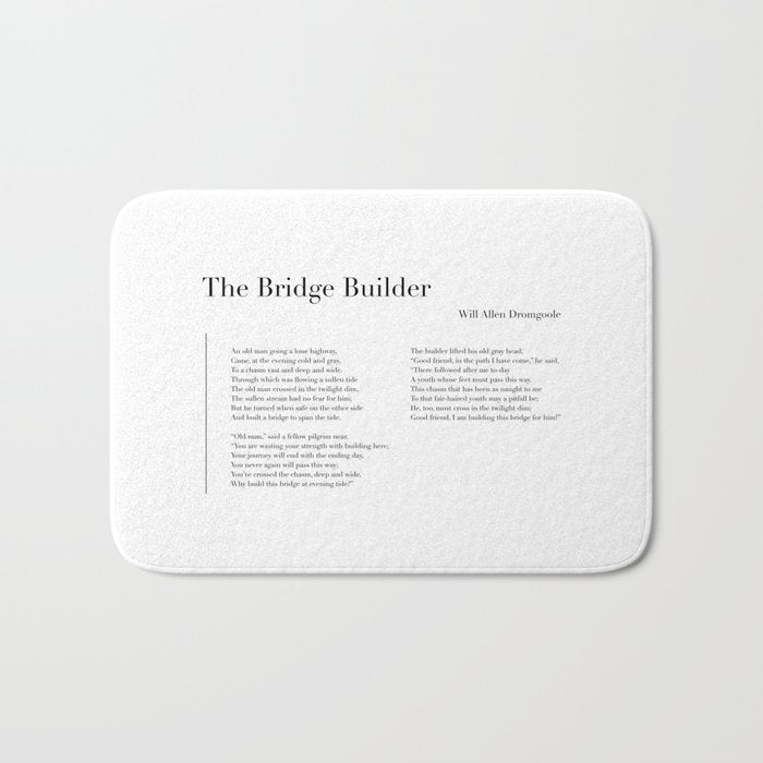 The Bridge Builder by Will Allen Dromgoole Bath Mat Gallery Image 1
