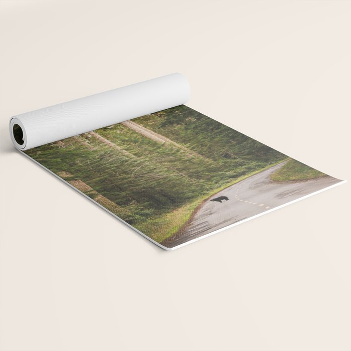Redwood Forest Black Bear Adventure - National Parks Nature Photography Yoga Mat Gallery Image 2