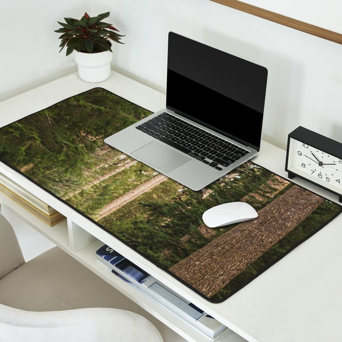 Redwood Forest Black Bear Adventure - National Parks Nature Photography Desk Mat Gallery Image 2