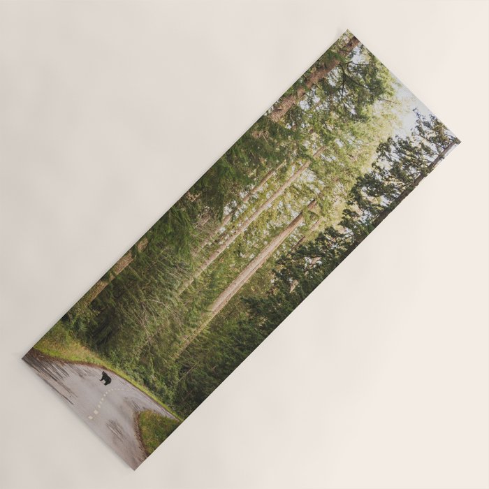 Redwood Forest Black Bear Adventure - National Parks Nature Photography Yoga Mat Gallery Image 1