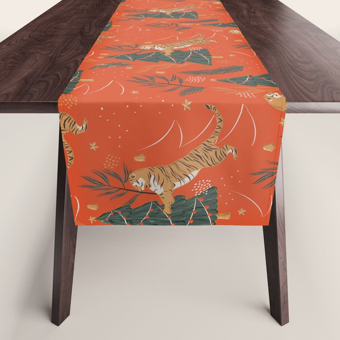 Tigers Christmas Table Runner Gallery Image 1