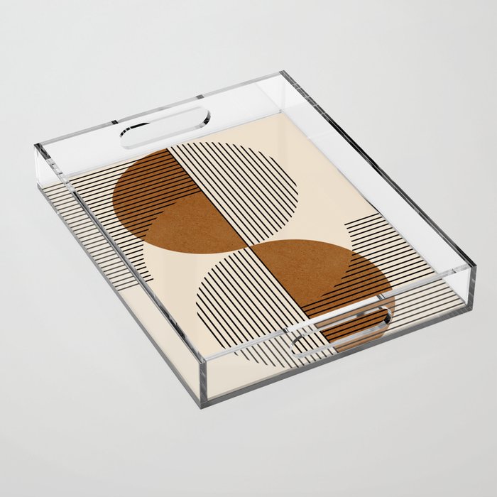 Abstraction_SUNSHINE_BALANCE_YINYANG_LINE_POP_ART_0630A Acrylic Tray Gallery Image 1