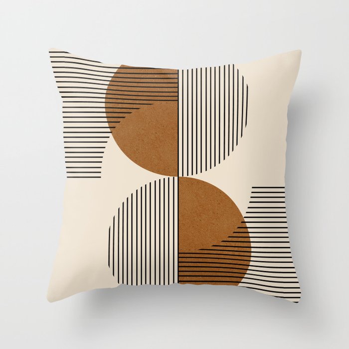 Abstraction_SUNSHINE_BALANCE_YINYANG_LINE_POP_ART_0630A Throw Pillow Gallery Image 6