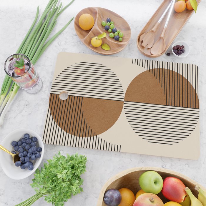 Abstraction_SUNSHINE_BALANCE_YINYANG_LINE_POP_ART_0630A Cutting Board Gallery Image 2