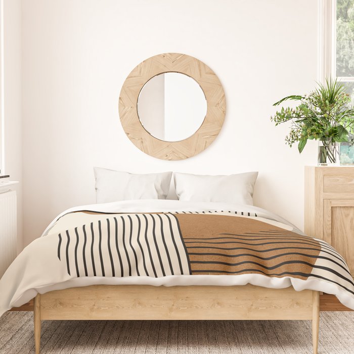 Abstraction_SUNSHINE_BALANCE_YINYANG_LINE_POP_ART_0630A Duvet Cover Gallery Image 3