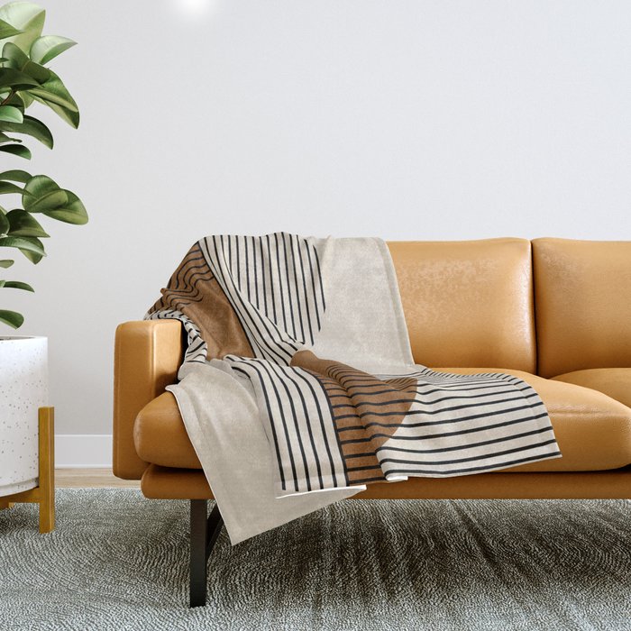 Abstraction_SUNSHINE_BALANCE_YINYANG_LINE_POP_ART_0630A Throw Blanket Gallery Image 1