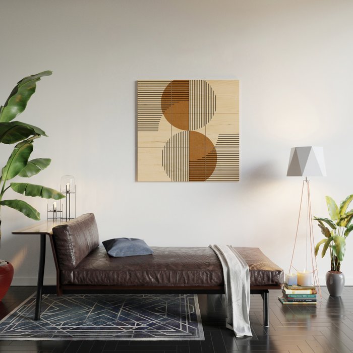 Abstraction_SUNSHINE_BALANCE_YINYANG_LINE_POP_ART_0630A Wood Wall Art Gallery Image 2