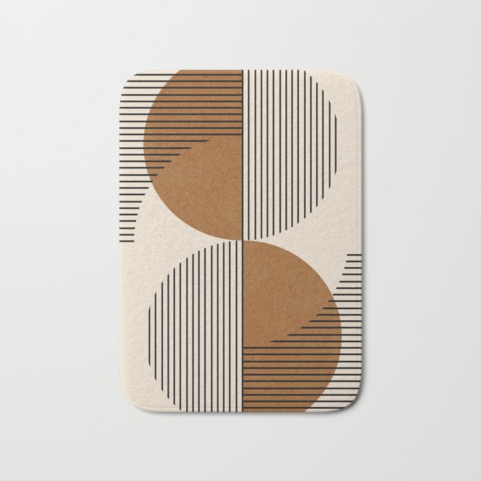Abstraction_SUNSHINE_BALANCE_YINYANG_LINE_POP_ART_0630A Bath Mat Gallery Image 1