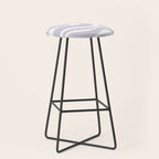 Retro Modern Liquid Swirl Abstract Pattern in Pale Lilac Purple and White Stool Gallery Image 1