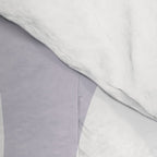 Retro Modern Liquid Swirl Abstract Pattern in Pale Lilac Purple and White Comforter Gallery Image 4