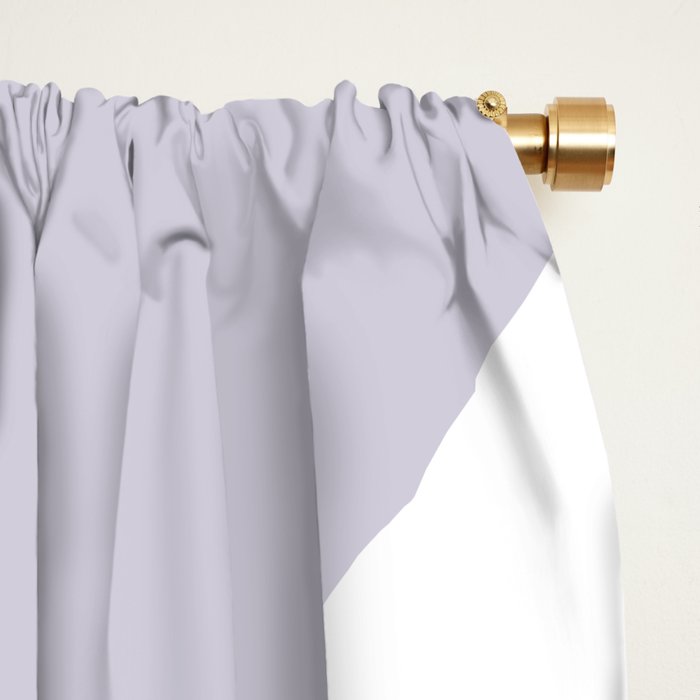 Retro Modern Liquid Swirl Abstract Pattern in Pale Lilac Purple and White Window Curtain Gallery Image 2