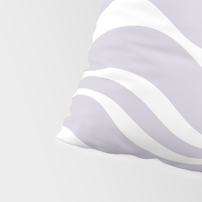 Retro Modern Liquid Swirl Abstract Pattern in Pale Lilac Purple and White Pillow Sham Gallery Image 4