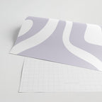 Retro Modern Liquid Swirl Abstract Pattern in Pale Lilac Purple and White Wrapping Paper Gallery Image 2