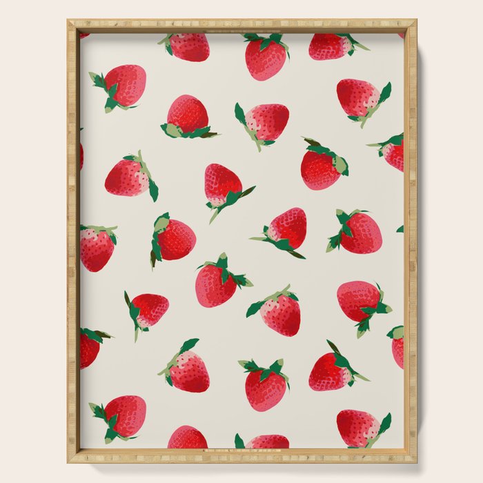 Strawberry pattern Serving Tray Gallery Image 1
