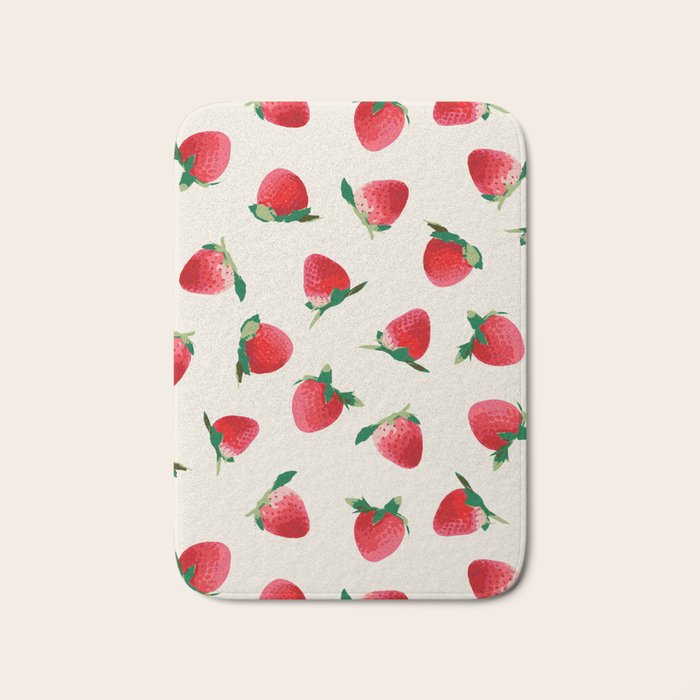 Strawberry pattern Bath Mat Gallery Image 1