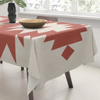 Southwestern Minimalism - Red Neutral Beige Tablecloth Gallery Image 3