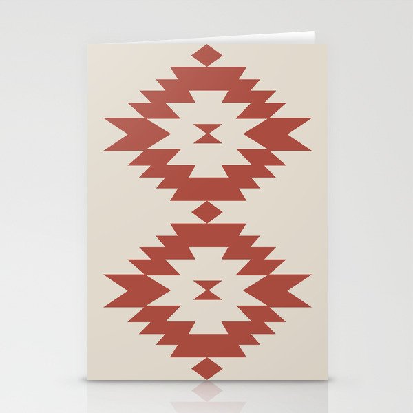 Southwestern Minimalism - Red Neutral Beige Stationery Card Gallery Image 1