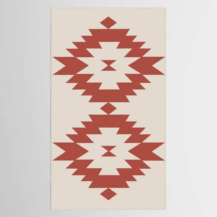 Southwestern Minimalism - Red Neutral Beige Tablecloth Gallery Image 2
