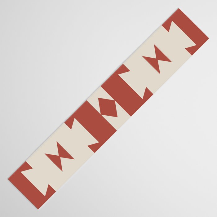 Southwestern Minimalism - Red Neutral Beige Table Runner Gallery Image 3