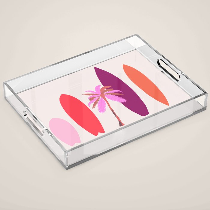 tropical surf Acrylic Tray Gallery Image 1