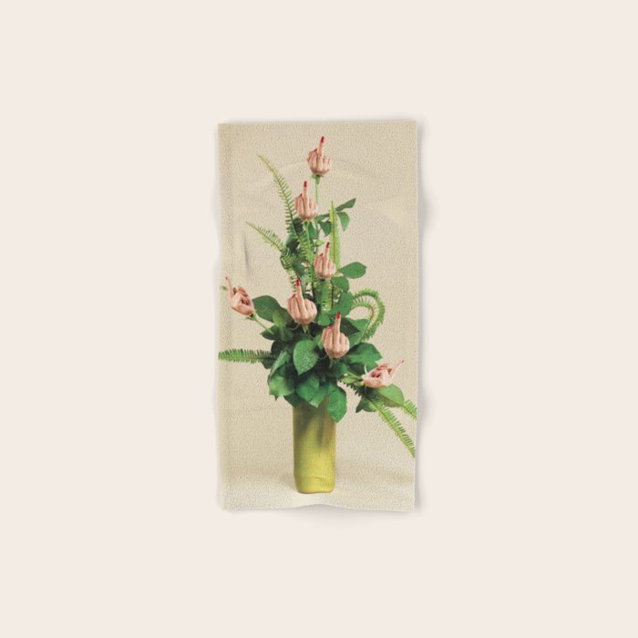 F U Bouquet - Rude Plant / Middle finger Bath Towel Gallery Image 1