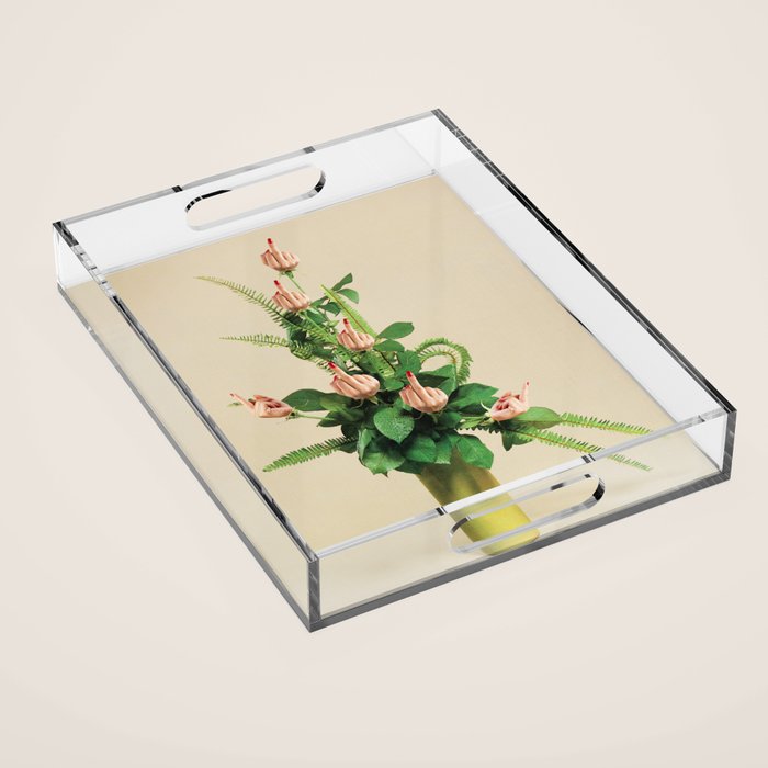 F U Bouquet - Rude Plant / Middle finger Acrylic Tray Gallery Image 1