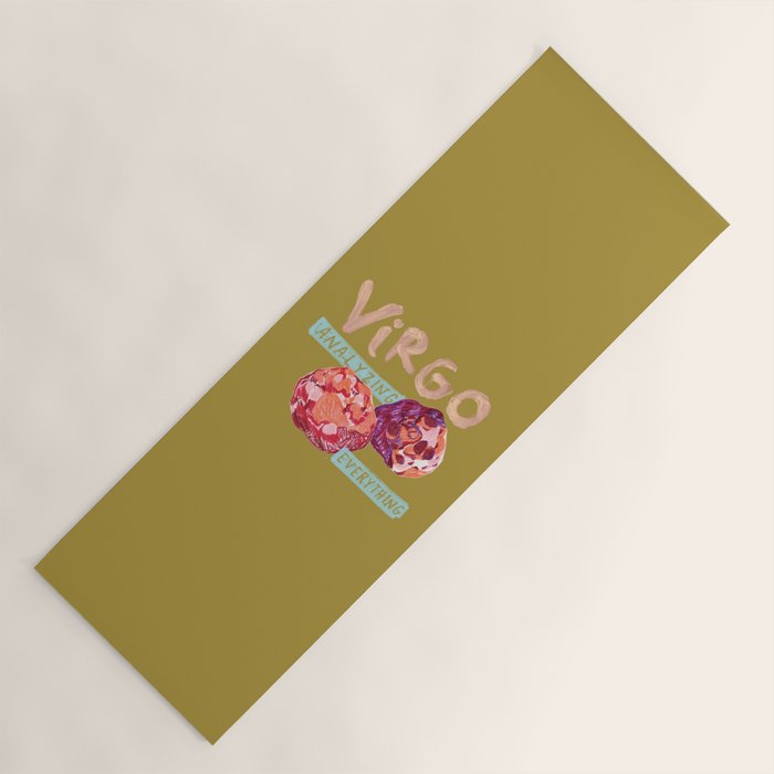 Virgo Perfection in Mustard Yellow | Zodiac Series Yoga Mat Gallery Image 1