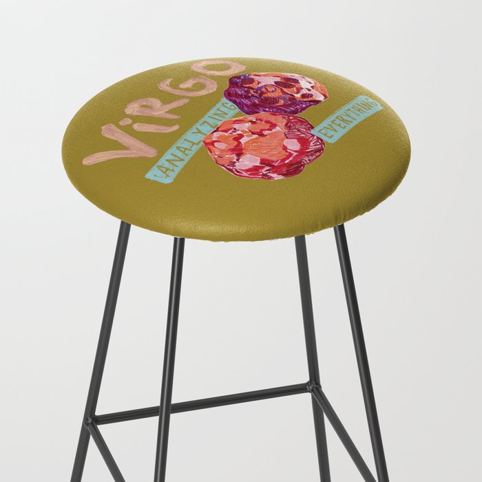 Virgo Perfection in Mustard Yellow | Zodiac Series Stool Gallery Image 2