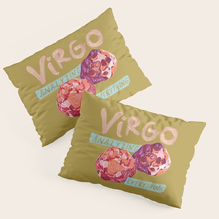 Virgo Perfection in Mustard Yellow | Zodiac Series Pillow Sham Gallery Image 3