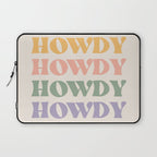 Howdy Colorful Retro Quote Laptop Sleeve Gallery Image 1