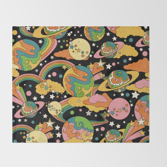 Cosmic Magic Universe Throw Blanket Gallery Image 2