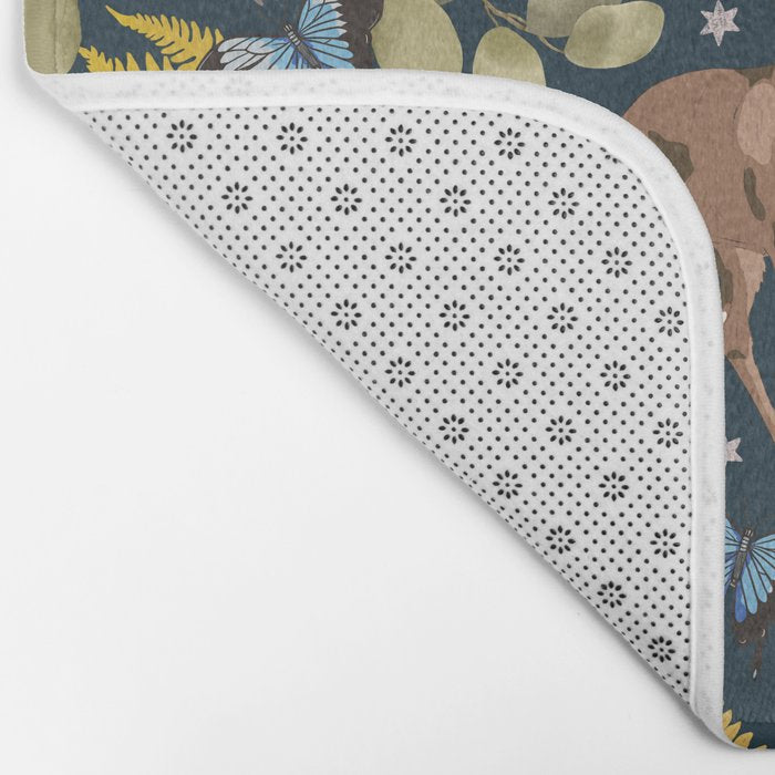 Deer Reflection at Night A Bath Mat Gallery Image 2