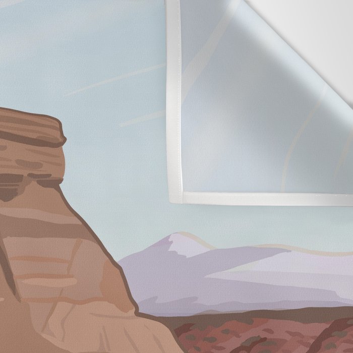 Arches National Park, National Parks Poster, Illustrated Arches, Utah, Capitol Reef, Zion Wall Tapestry Gallery Image 3
