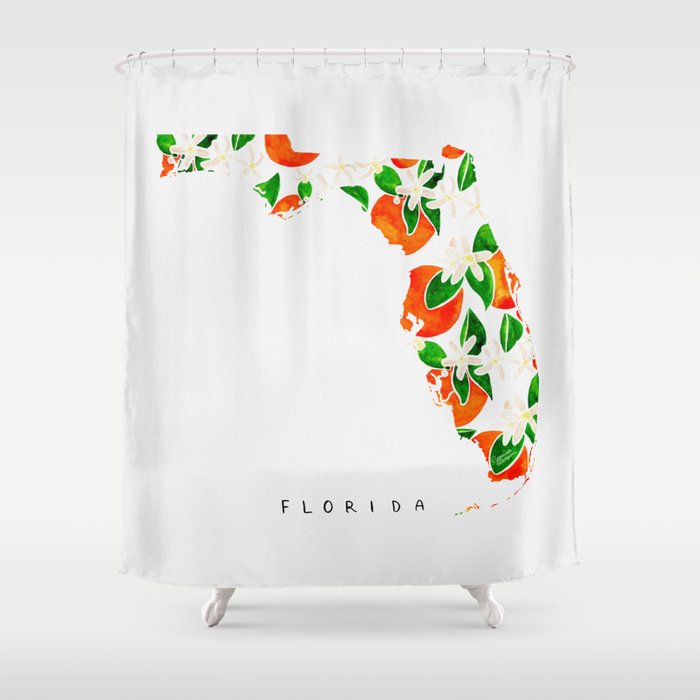 Florida State Flower - Orange Blossoms Shower Curtain Gallery Image 1